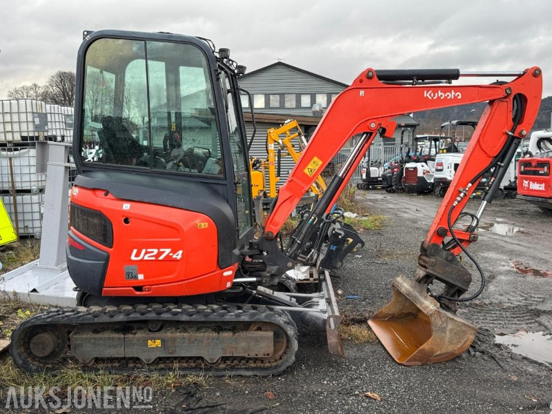 2015 Kubota U27-4 minigraver med skuffe / 1611 timer - Miniescavatore: foto 4 2015 Kubota U27-4 minigraver med skuffe / 1611 timer - Miniescavatore: foto 4
