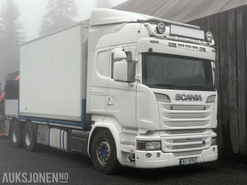 2016 Scania R 520 EURO 6T med bakmontert Palfingerkran - Camion con gru: foto 1 2016 Scania R 520 EURO 6T med bakmontert Palfingerkran - Camion con gru: foto 1