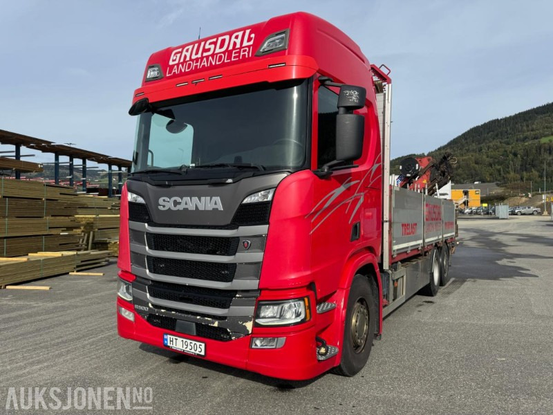 2017 Scania R500 planbil med HMF kran - Camion con gru: foto 4 2017 Scania R500 planbil med HMF kran - Camion con gru: foto 4