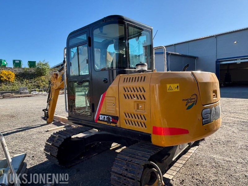 2024 Sany SY75C. S50 Hurtigfeste. Sentralsmøring. Graveskuff ca 320L - Escavatore: foto 5 2024 Sany SY75C. S50 Hurtigfeste. Sentralsmøring. Graveskuff ca 320L - Escavatore: foto 5