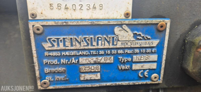 2004 Steinsland KBS 3300 brøyteskjær - Attrezzatura per Macchina da cantiere: foto 2 2004 Steinsland KBS 3300 brøyteskjær - Attrezzatura per Macchina da cantiere: foto 2