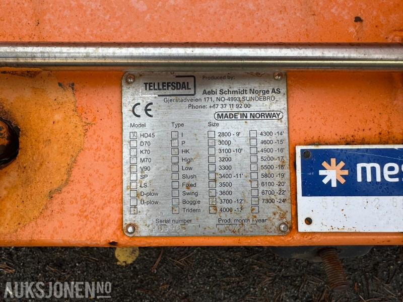 2018 Tellefsdal HD45 3700 Høytkastene Diagonalplog - Camion: foto 5 2018 Tellefsdal HD45 3700 Høytkastene Diagonalplog - Camion: foto 5