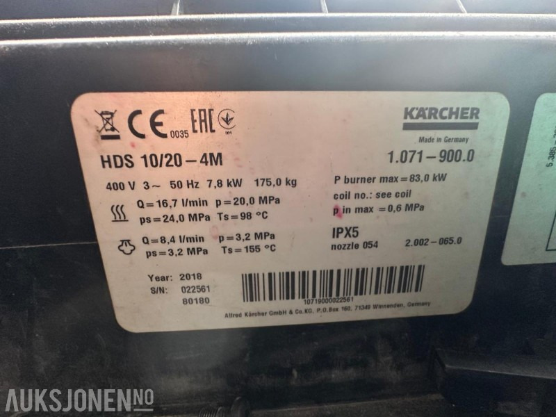 2018 Kärcher HDS 10/20 selges som delemaskin eller Rep objekt - Macchinario industriale: foto 5 2018 Kärcher HDS 10/20 selges som delemaskin eller Rep objekt - Macchinario industriale: foto 5