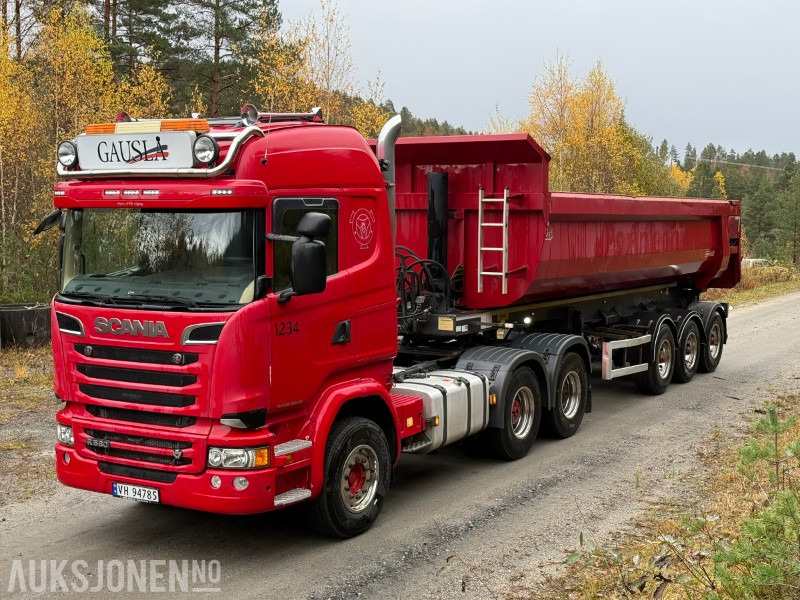 2018 Scania R580-V8-6x4-EURO6-260.000km-Tippsemi m/ Langendorf tralle - Trattore stradale: foto 1 2018 Scania R580-V8-6x4-EURO6-260.000km-Tippsemi m/ Langendorf tralle - Trattore stradale: foto 1