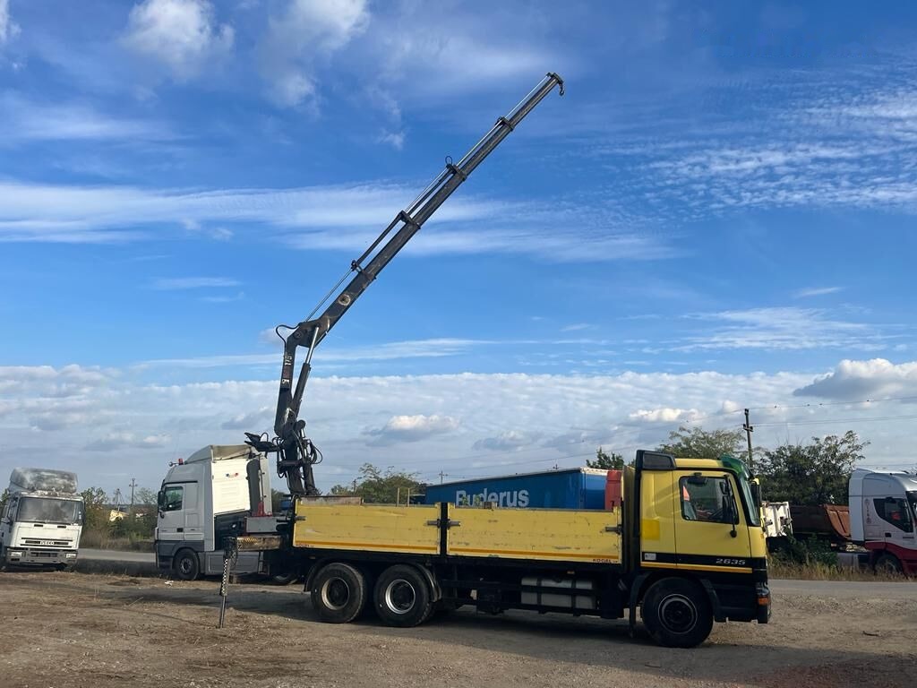 Mercedes-Benz Dropside camion Mercedes-Benz Actros MP1 V6 2635 + KRANE HIAB 17 - Camion con gru, Autocarro con pianale/ Cassone fisso: foto 1 Mercedes-Benz Dropside camion Mercedes-Benz Actros MP1 V6 2635 + KRANE HIAB 17 - Camion con gru, Autocarro con pianale/ Cassone fisso: foto 1