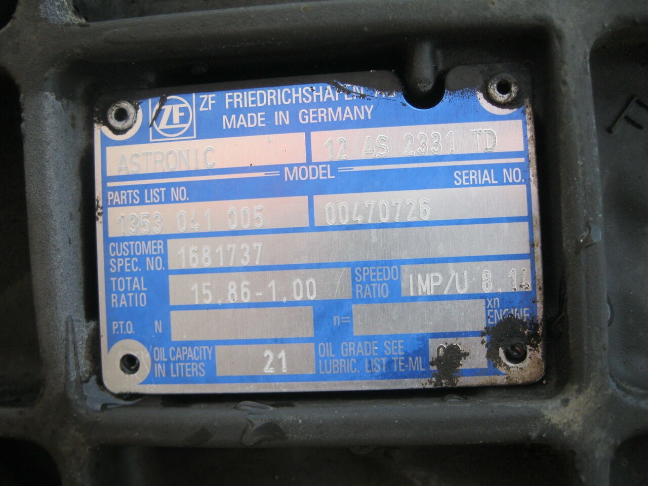 DAF 12AS2331 TD DAF XF 105 - Cambio per Camion: foto 2 DAF 12AS2331 TD DAF XF 105 - Cambio per Camion: foto 2