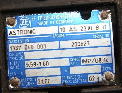 ZF 10AS2310B - Cambio per Camion: foto 3 ZF 10AS2310B - Cambio per Camion: foto 3