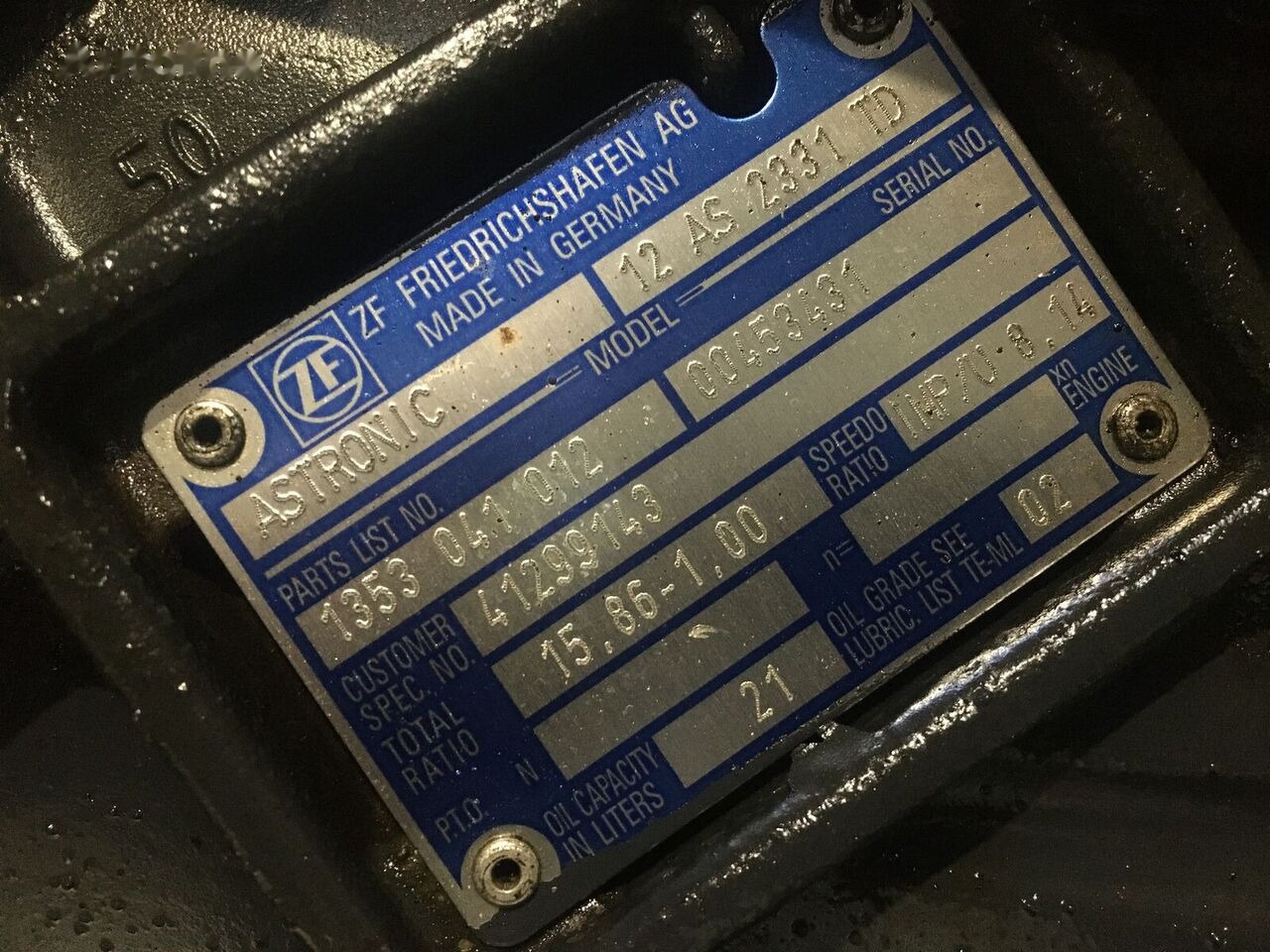 ZF 12AS 2331TD +intarder 1353041012 - Cambio per Camion: foto 1 ZF 12AS 2331TD +intarder 1353041012 - Cambio per Camion: foto 1