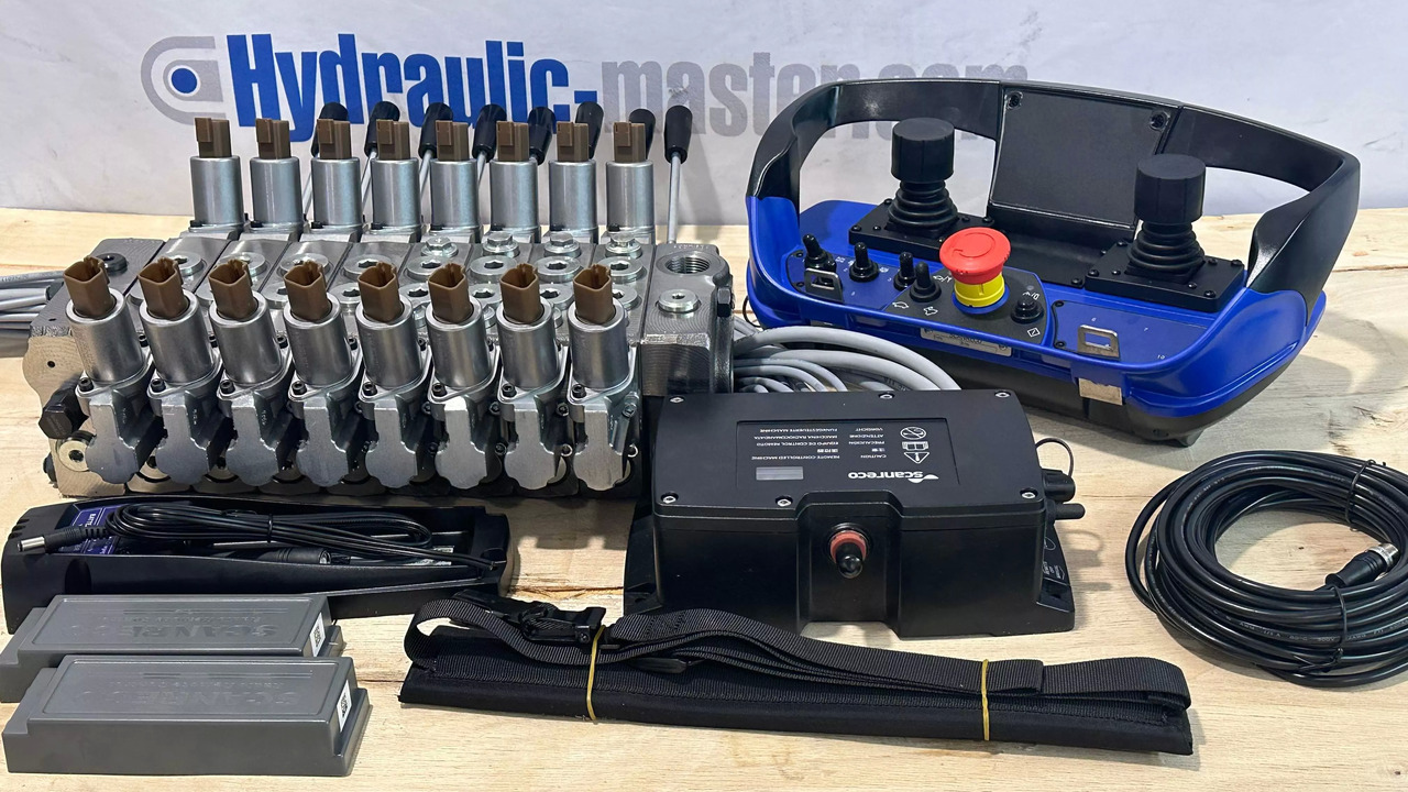 Set Radio Remote Scanreco RC 400 with Valve Palfinger Hiab Cranab Loglift - Rimorchio forestale: foto 1 Set Radio Remote Scanreco RC 400 with Valve Palfinger Hiab Cranab Loglift - Rimorchio forestale: foto 1