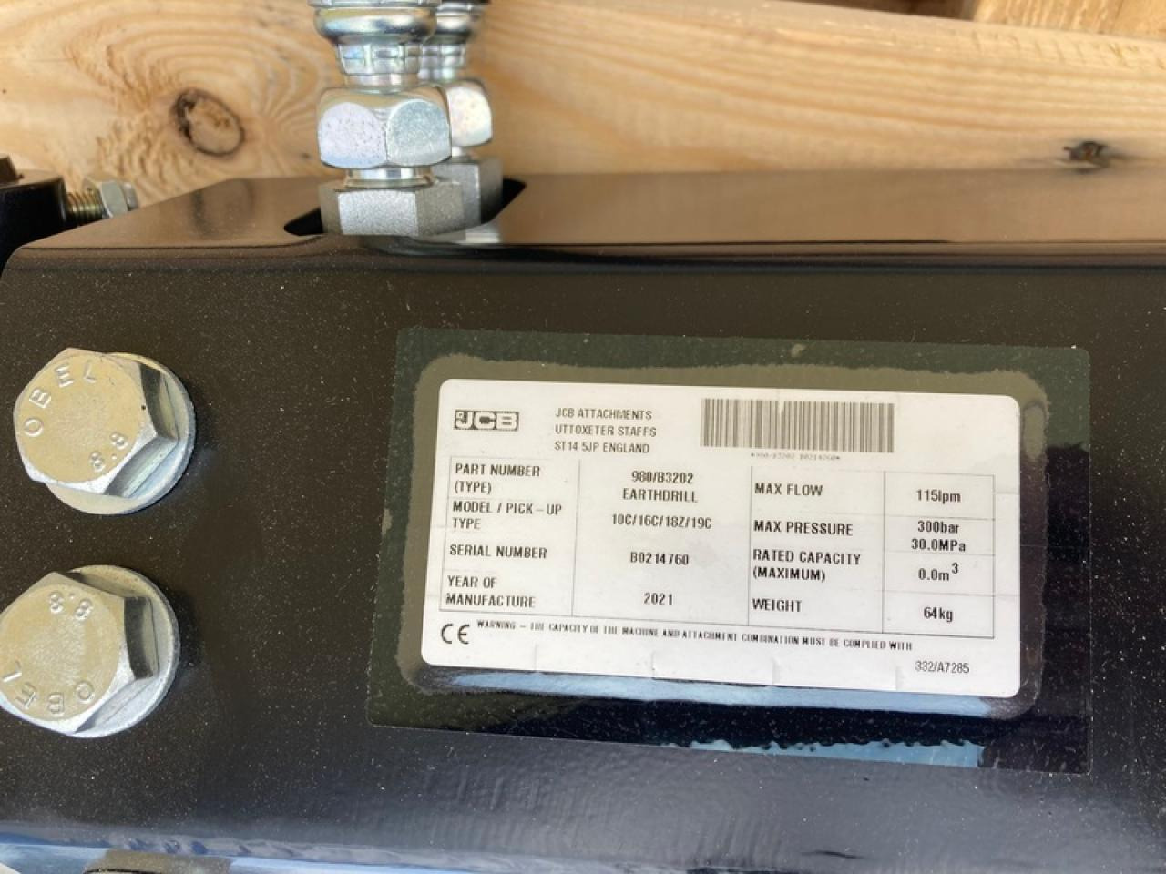 JCB B3202 - Trivella per Macchina da cantiere: foto 2 JCB B3202 - Trivella per Macchina da cantiere: foto 2