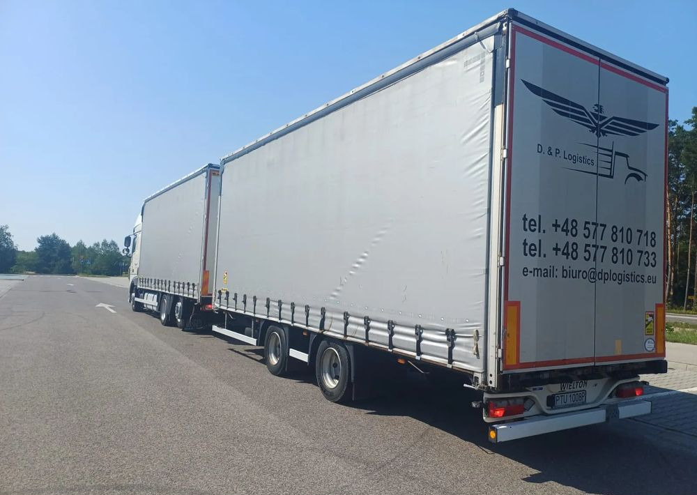 Camion centinato DAF XF 480 SUPER SPACE CAB / ZESTAW TANDEM PRZEJAZDOWY 120 M3 / SSC / ACC /EURO 6: foto 12