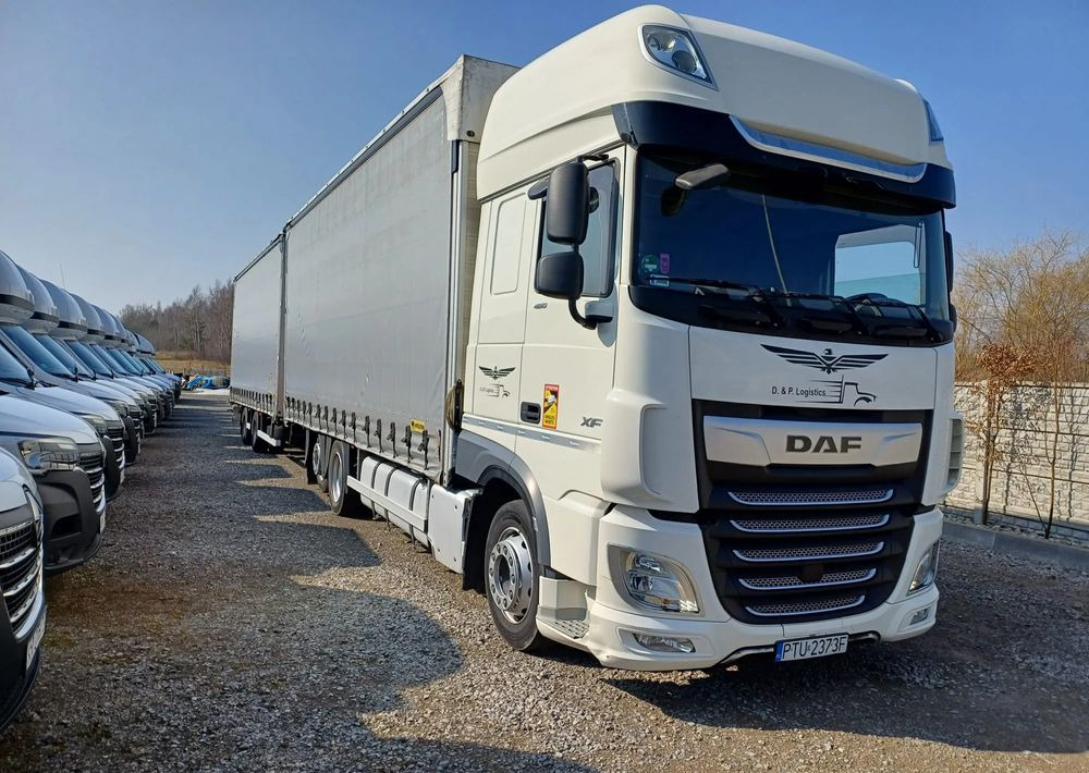 DAF XF 480 SUPER SPACE CAB / ZESTAW TANDEM PRZEJAZDOWY 120m3 - Camion centinato: foto 2 DAF XF 480 SUPER SPACE CAB / ZESTAW TANDEM PRZEJAZDOWY 120m3 - Camion centinato: foto 2