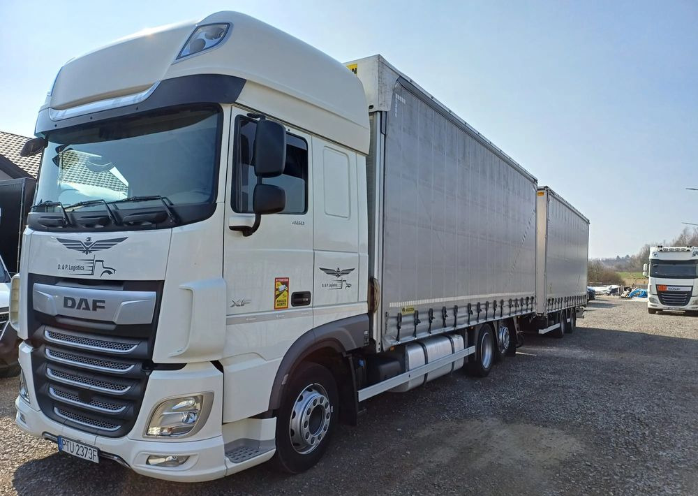DAF XF 480 SUPER SPACE CAB / ZESTAW TANDEM PRZEJAZDOWY 120m3 - Camion centinato: foto 1 DAF XF 480 SUPER SPACE CAB / ZESTAW TANDEM PRZEJAZDOWY 120m3 - Camion centinato: foto 1