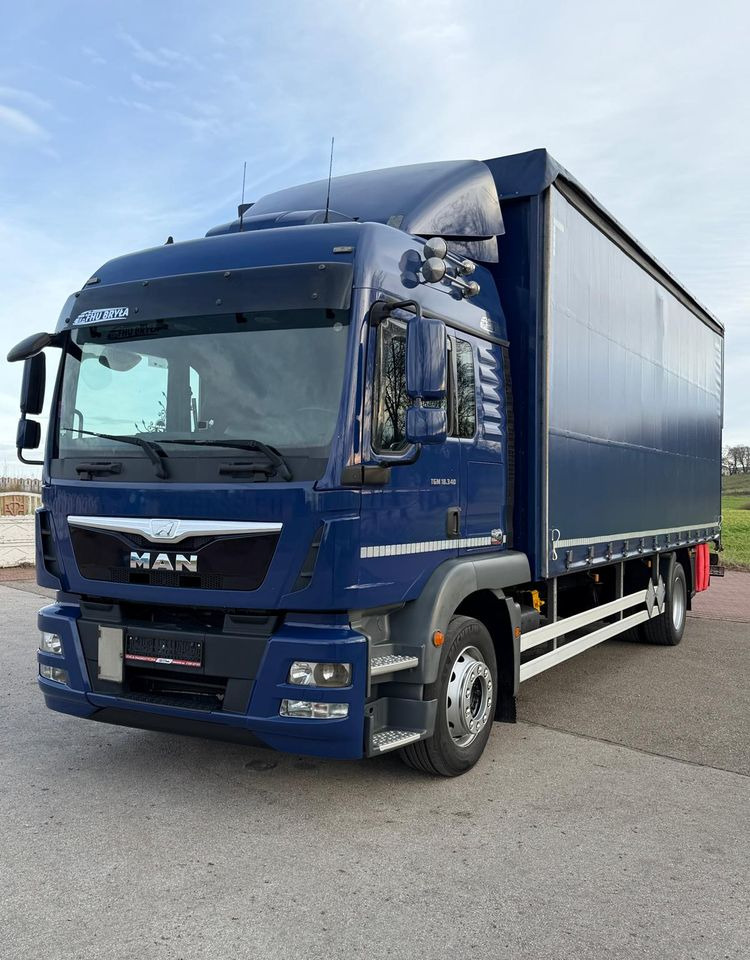 MAN TGM 18.340 / FIRANKA / SPROWADZONY / 9100 ŁADOWNOŚĆ / 18 PALET / E6 / WINDA / - Camion centinato: foto 2 MAN TGM 18.340 / FIRANKA / SPROWADZONY / 9100 ŁADOWNOŚĆ / 18 PALET / E6 / WINDA / - Camion centinato: foto 2