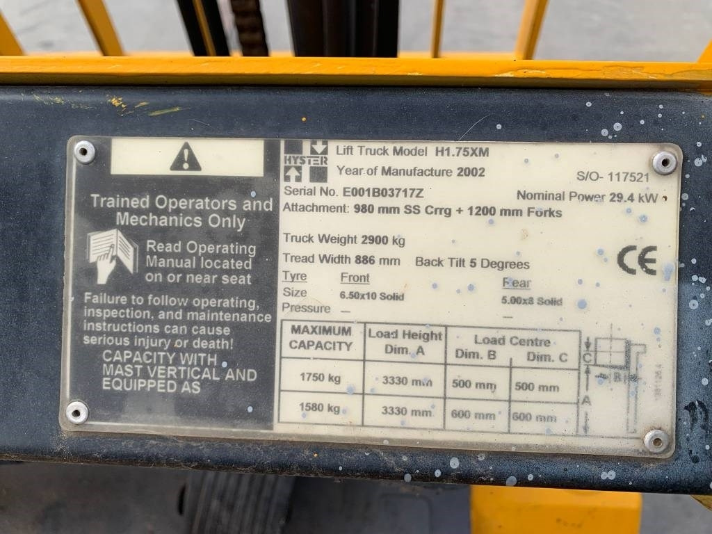 Leasing di Hyster H 1.75 XM  Hyster H 1.75 XM: foto 9