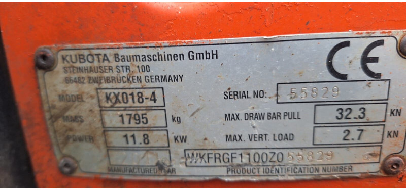 Kubota KX018-4 - Miniescavatore: foto 4 Kubota KX018-4 - Miniescavatore: foto 4
