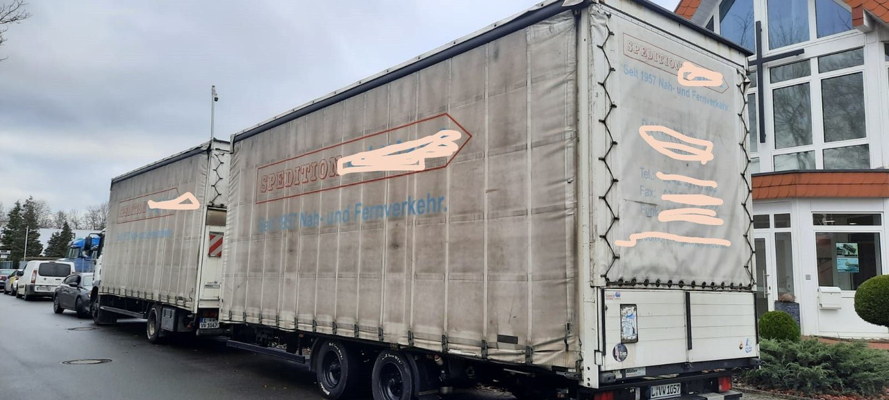 MAN 12.250 TGM Jumbo Mit Anhänger - Camion centinato, Rimorchio centinato: foto 4 MAN 12.250 TGM Jumbo Mit Anhänger - Camion centinato, Rimorchio centinato: foto 4