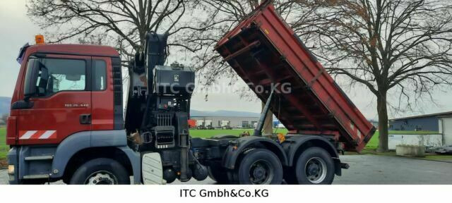 MAN 26.440TGS Kipper+Kran Meiller/Stahl - Autocarro ribaltabile, Camion con gru: foto 5 MAN 26.440TGS Kipper+Kran Meiller/Stahl - Autocarro ribaltabile, Camion con gru: foto 5
