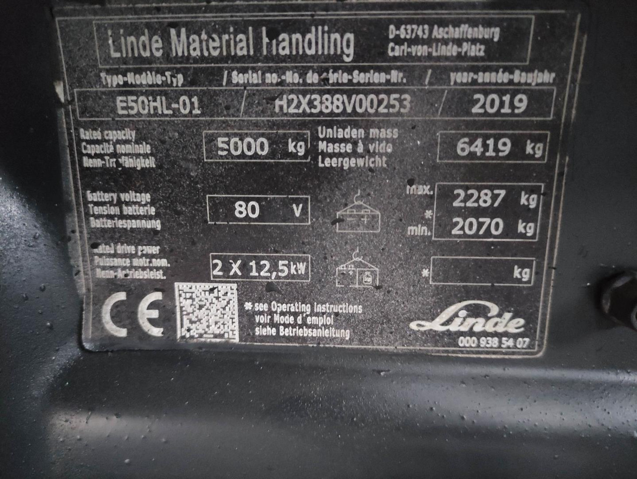 Carrello elevatore elettrico Linde E50HL-01-388: foto 6