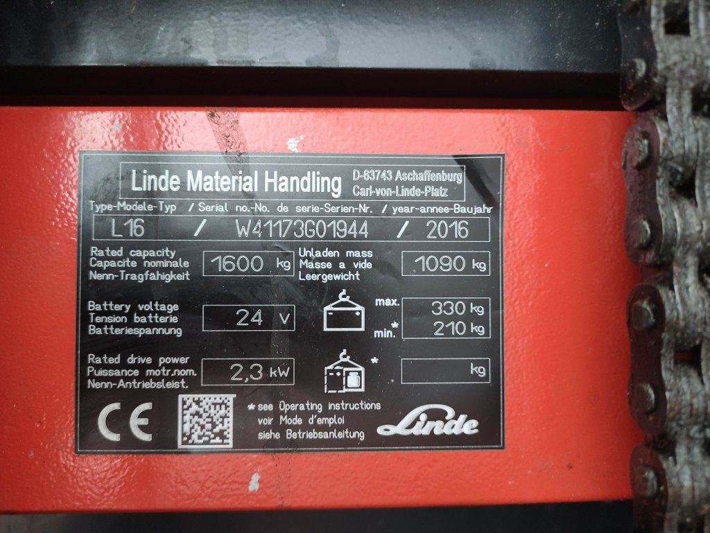 Linde L16i-1173 - Stoccatore: foto 5 Linde L16i-1173 - Stoccatore: foto 5