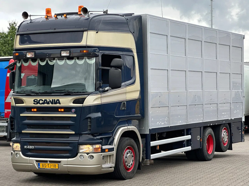 Scania R420 6x2 Topline / 3 Stock Animal Transport / Retarder / Euro 5 - Autocarro trasporto bestiame: foto 1 Scania R420 6x2 Topline / 3 Stock Animal Transport / Retarder / Euro 5 - Autocarro trasporto bestiame: foto 1