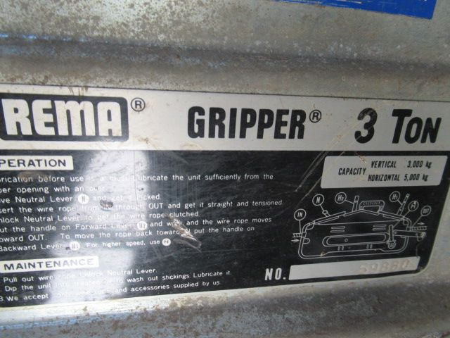 Verricello Rema Gripper 3 Ton Tirfor: foto 7