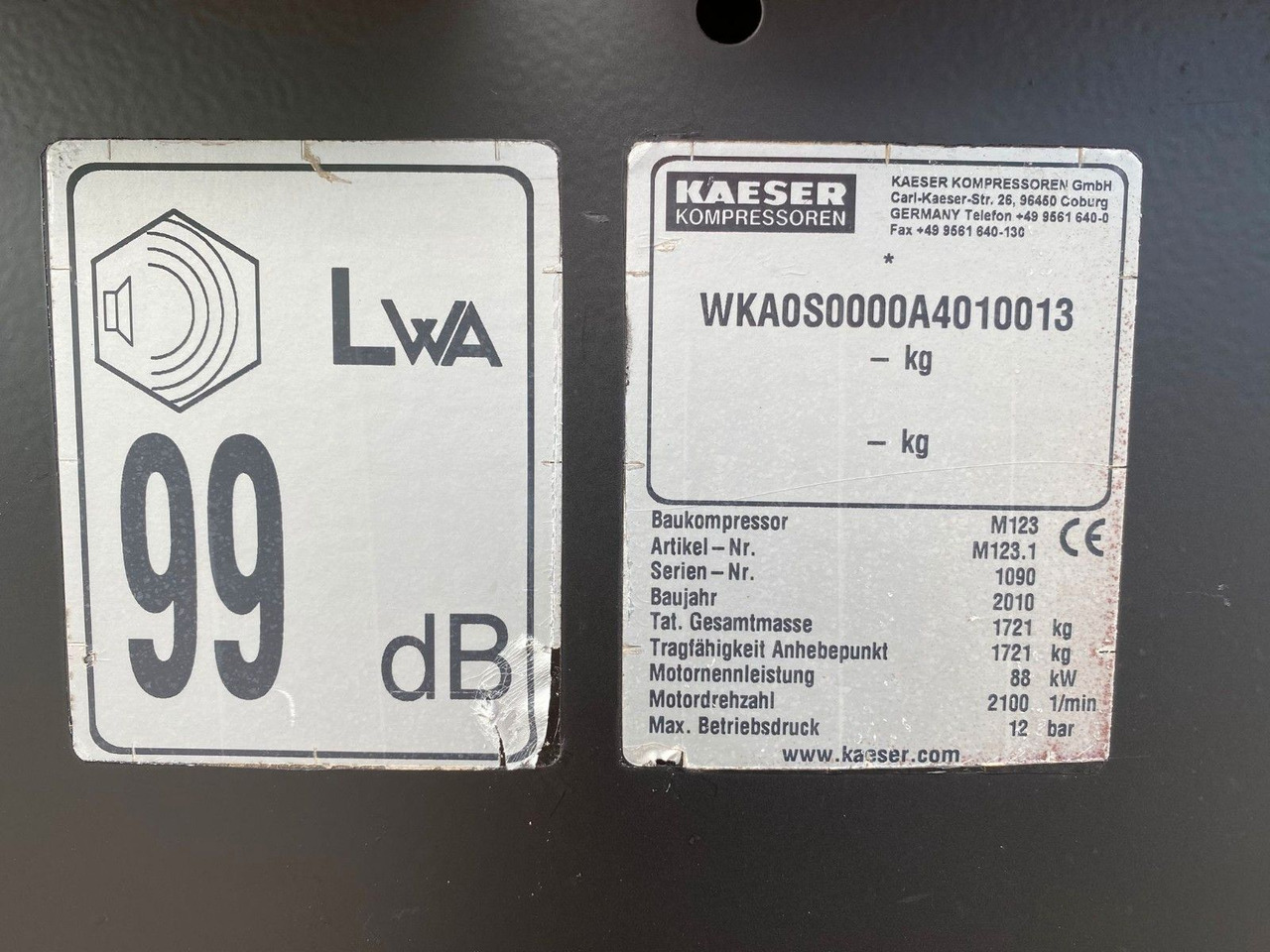 Kaeser M123 Kompressor Sigma Pilob 2,2 - Compressore d'aria: foto 3 Kaeser M123 Kompressor Sigma Pilob 2,2 - Compressore d'aria: foto 3