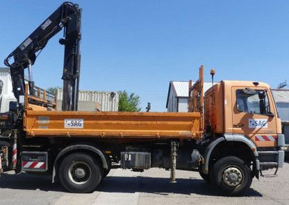 Mercedes-Benz ATEGO 1828 4X4 MEILLER + HIAB KRAN 144 FS-3 - Autocarro ribaltabile, Camion con gru: foto 3 Mercedes-Benz ATEGO 1828 4X4 MEILLER + HIAB KRAN 144 FS-3 - Autocarro ribaltabile, Camion con gru: foto 3