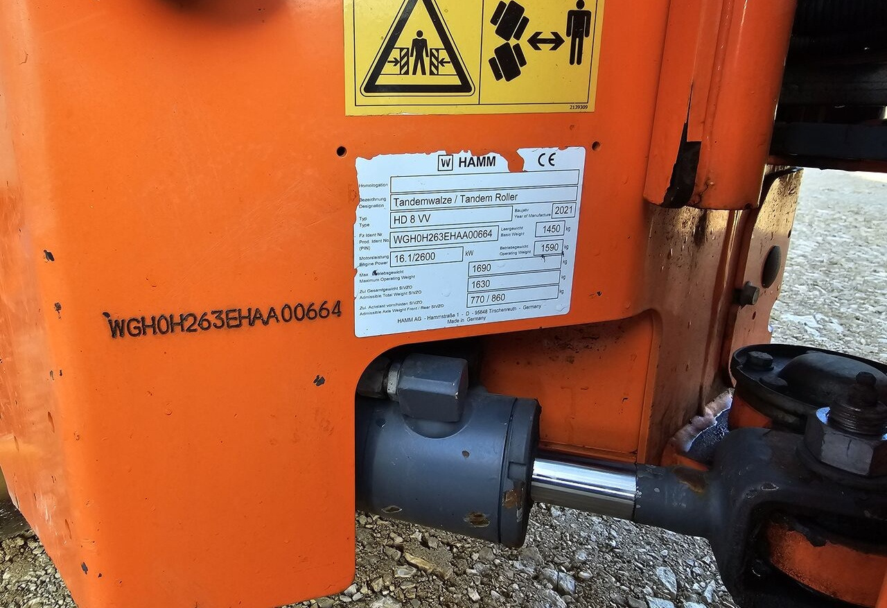 Hamm HD8 VV / 2021 / 1590KG / 307MH / TOP - Mini rullo: foto 5 Hamm HD8 VV / 2021 / 1590KG / 307MH / TOP - Mini rullo: foto 5