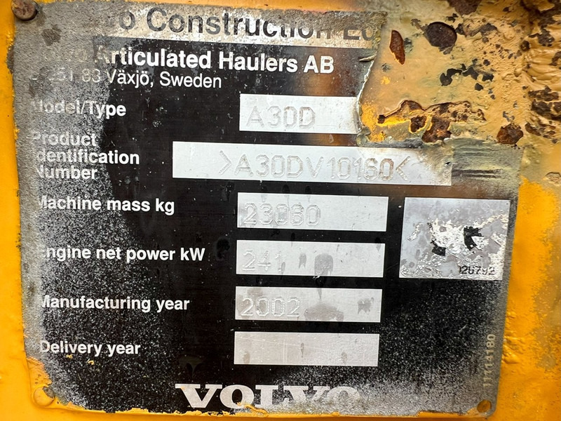 Volvo A30D 6x6 dumper articulated hauler NVT - Dumper articolato: foto 5 Volvo A30D 6x6 dumper articulated hauler NVT - Dumper articolato: foto 5