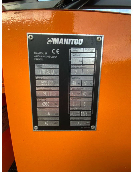 Manitou 170AETJ-L - Piattaforma articolata: foto 5 Manitou 170AETJ-L - Piattaforma articolata: foto 5