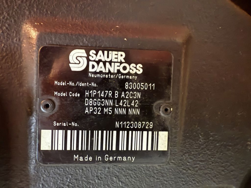 Sauer Danfoss H1P147R Piston Pump 83005011 - Ricambi per Macchina da cantiere: foto 2 Sauer Danfoss H1P147R Piston Pump 83005011 - Ricambi per Macchina da cantiere: foto 2