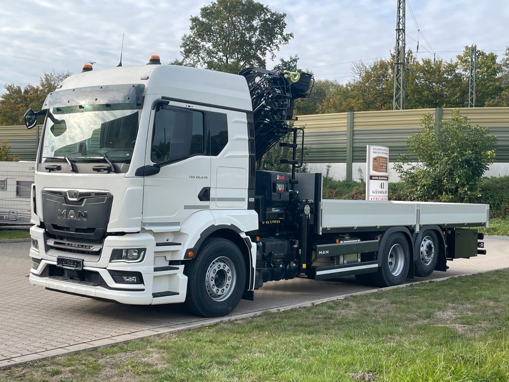 MAN TGS 26.480 /6X Hiab X-HIRRO 302 E-6 JIB 70x4 - Autocarro con pianale/ Cassone fisso, Camion con gru: foto 1 MAN TGS 26.480 /6X Hiab X-HIRRO 302 E-6 JIB 70x4 - Autocarro con pianale/ Cassone fisso, Camion con gru: foto 1