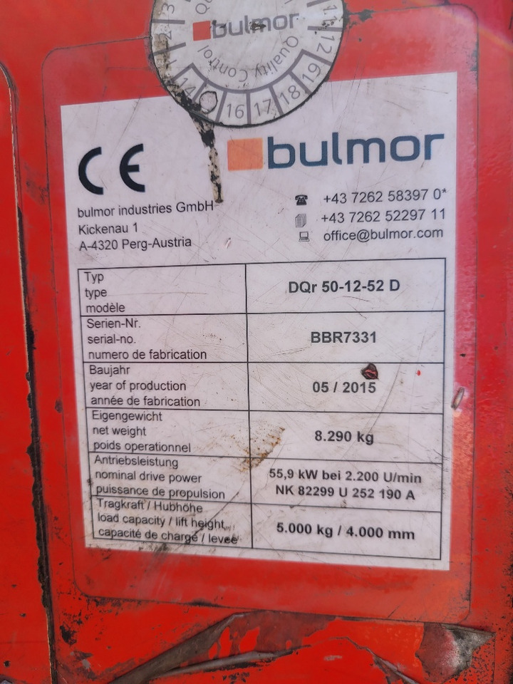 Carrello elevatore laterale Bulmor DQR50/12/55D: foto 8