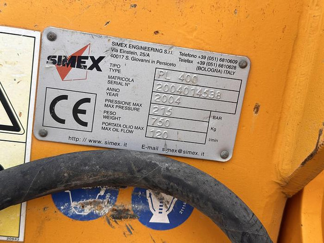 Simex PL400 - Attrezzatura: foto 5 Simex PL400 - Attrezzatura: foto 5