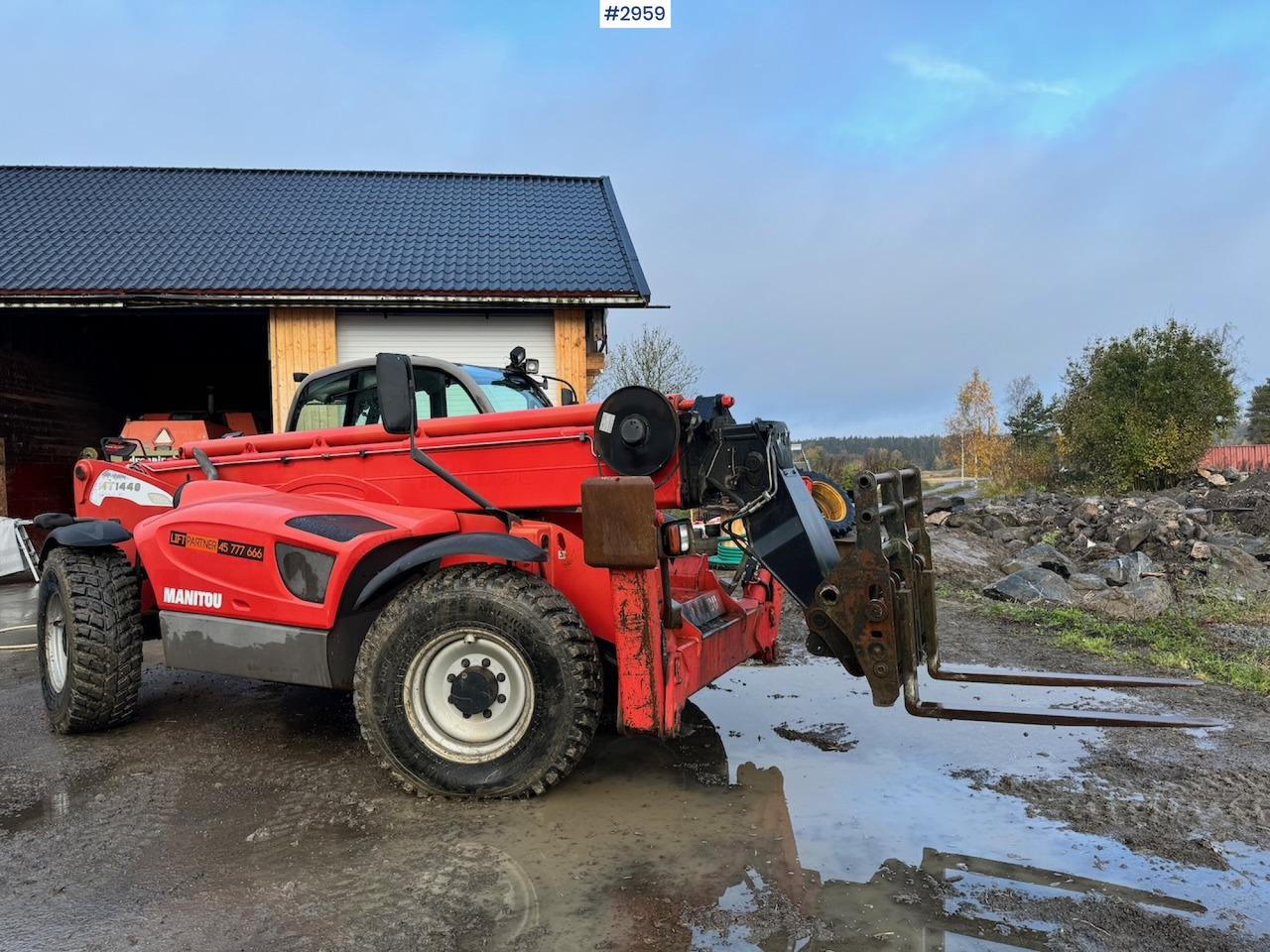 Sollevatore telescopico 2009 Manitou MT 1440 Telescopic truck w/ Bucket, Pallet forks and Lifting jib: foto 6