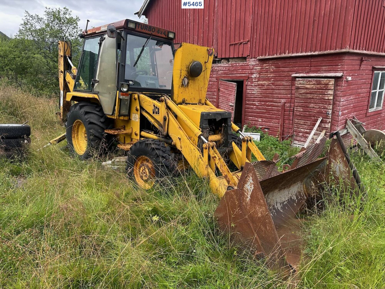 JCB Turbo 4x4 backhoe loader w/ pallet forks. Partial REP object. - Trattore: foto 2 JCB Turbo 4x4 backhoe loader w/ pallet forks. Partial REP object. - Trattore: foto 2