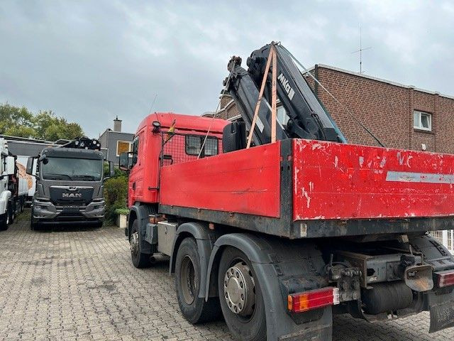 Scania 124 L 470 Pritsche + MKG HLK 201 HP 6x2 - Autocarro con pianale/ Cassone fisso, Camion con gru: foto 3 Scania 124 L 470 Pritsche + MKG HLK 201 HP 6x2 - Autocarro con pianale/ Cassone fisso, Camion con gru: foto 3