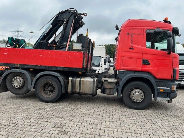 Scania 124 L 470 Pritsche + MKG HLK 201 HP 6x2 - Autocarro con pianale/ Cassone fisso, Camion con gru: foto 4 Scania 124 L 470 Pritsche + MKG HLK 201 HP 6x2 - Autocarro con pianale/ Cassone fisso, Camion con gru: foto 4