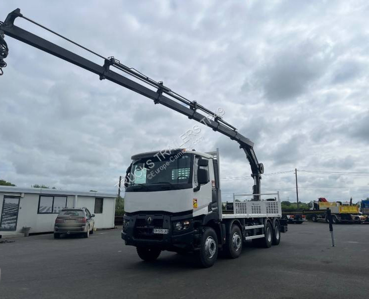 Renault C-Series 430 - Autocarro con pianale/ Cassone fisso, Camion con gru: foto 1 Renault C-Series 430 - Autocarro con pianale/ Cassone fisso, Camion con gru: foto 1