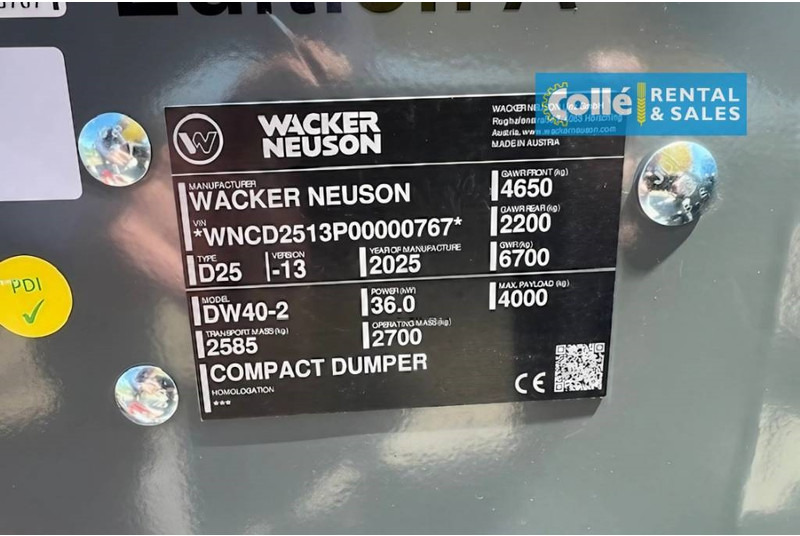 Dumper articolato nuovo WACKER NEUSON DW40 | NEW 2025: foto 12