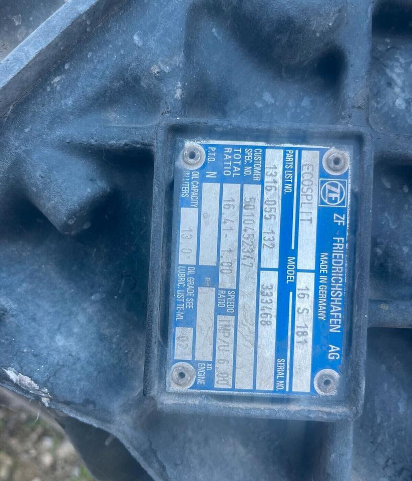 Cambio ZF ECOSPLIT 16 S 181 IT 16 marce - Cambio per Camion: foto 2 Cambio ZF ECOSPLIT 16 S 181 IT 16 marce - Cambio per Camion: foto 2