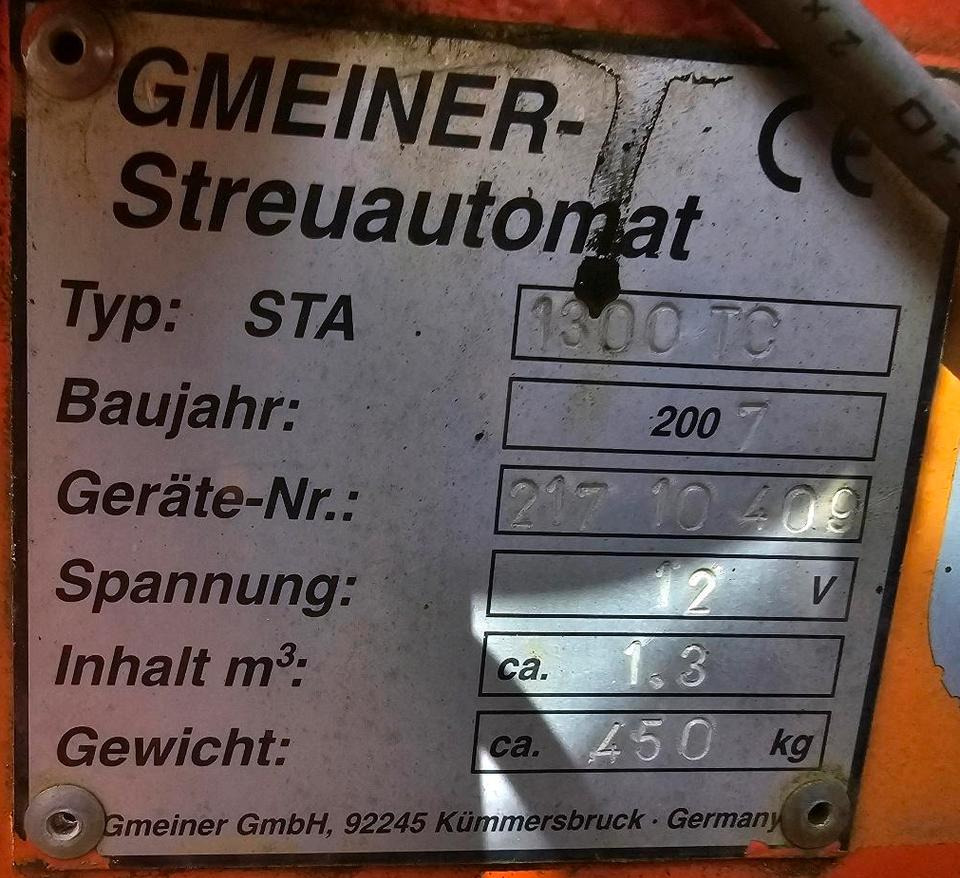 Spargisale Gmeiner STA 1300 1,3m3 Salzstreuer Salzsilo Streuautomat Tremo Multicar Ladog Unimog: foto 7
