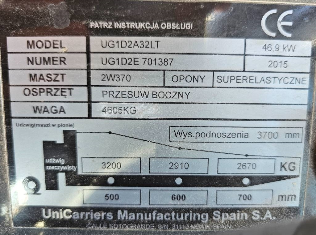 Carrello elevatore a gas UniCarriers UG1D2A32LT: foto 11 Carrello elevatore a gas UniCarriers UG1D2A32LT: foto 11