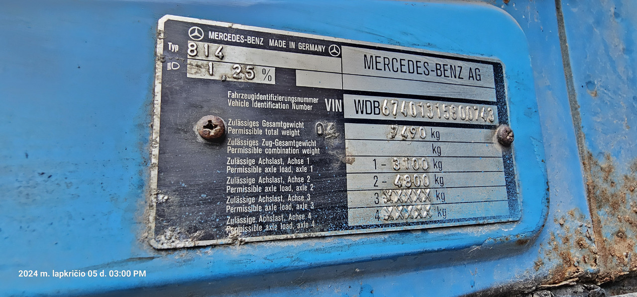Autocarro furgonato MERCEDES-BENZ 814: foto 14