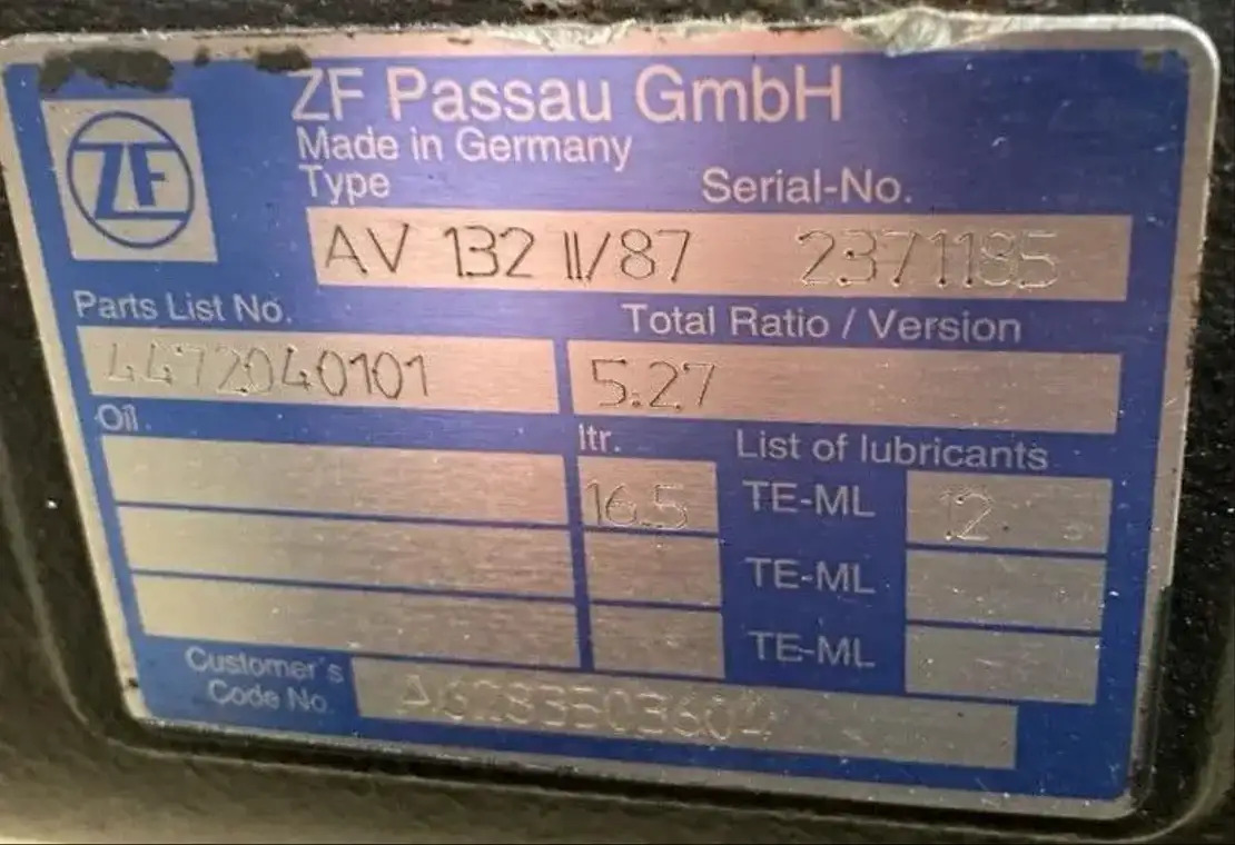 ZF Hinterachse ZF AV 132 II/87 4472040101 5,27 Citaro C2 A6283503604 - Asse posteriore per Autobus: foto 3 ZF Hinterachse ZF AV 132 II/87 4472040101 5,27 Citaro C2 A6283503604 - Asse posteriore per Autobus: foto 3