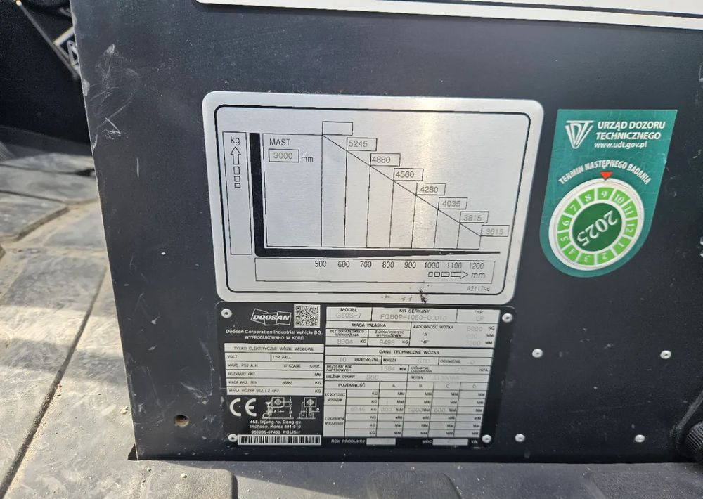 Doosan G60S-7 - Carrello elevatore a gas: foto 4 Doosan G60S-7 - Carrello elevatore a gas: foto 4