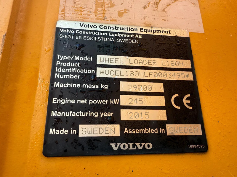 Pala gommata Volvo L180H CDC First Owner orginal Good Tyres: foto 14