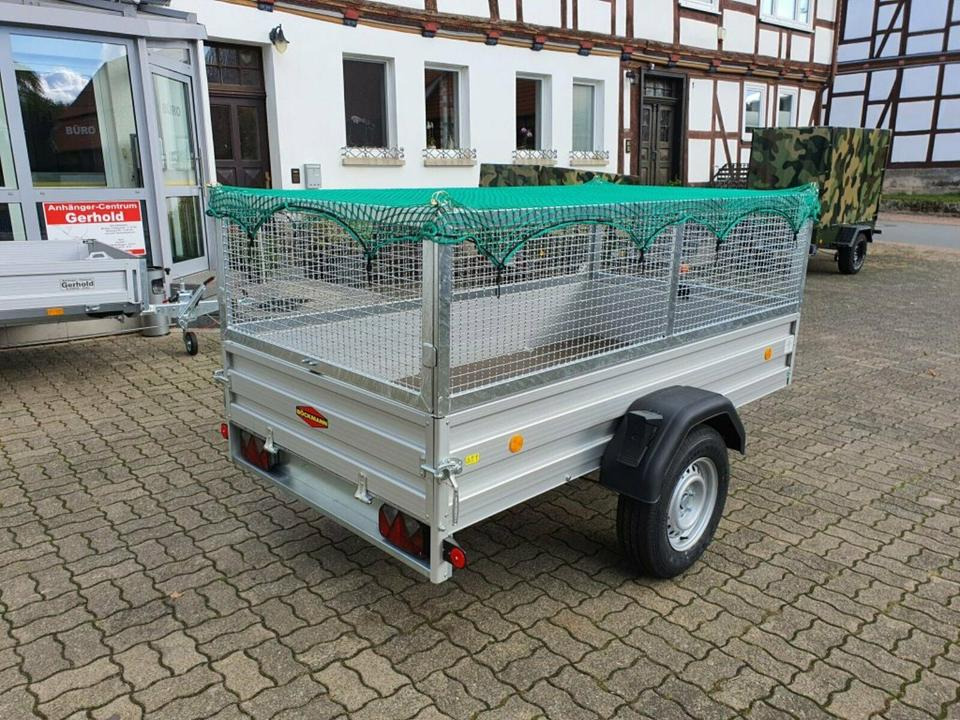 Rimorchio per auto Böckmann PKW Anhänger mit Gitteraufsatz 100 km/h 1.35to: foto 14