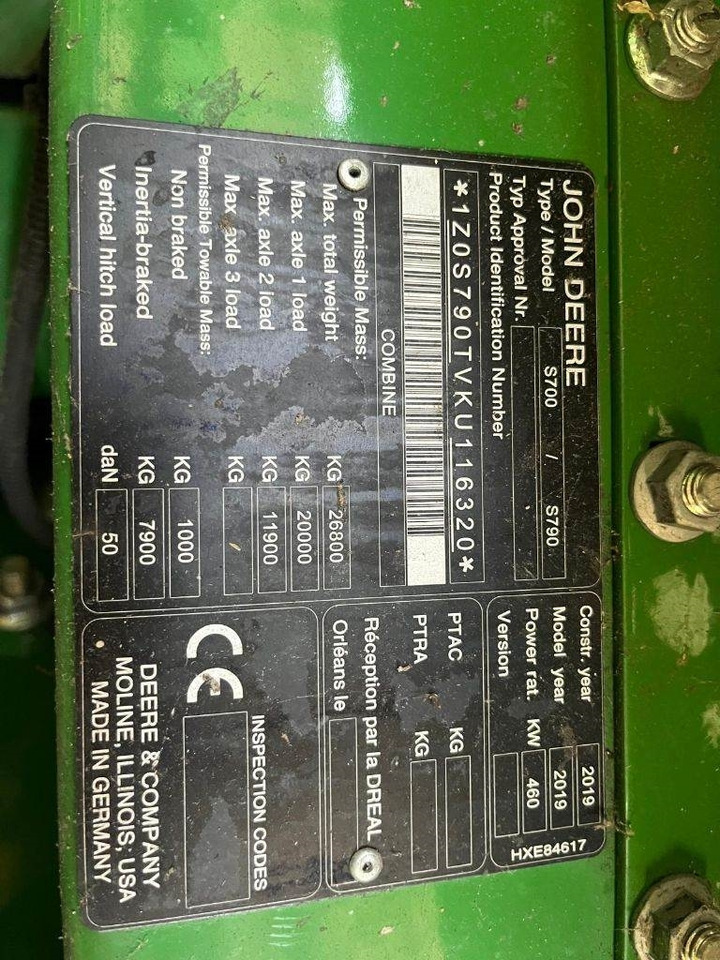 John Deere S790 i - Mietitrebbia: foto 4 John Deere S790 i - Mietitrebbia: foto 4